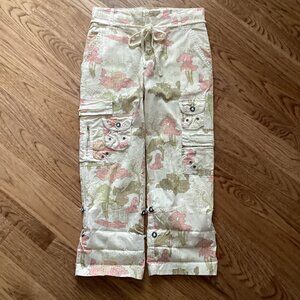 NEW! Da-Nang Surplus Vintage Y2K Floral Camo Print Convertible Cargo Pants XS
